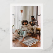 Invitation En Aluminium Chic classique calligraphie mariage or blanc (Verso)