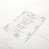 Invitation En Aluminium Chic Cream White Stripes Bridal Shower (Rotation)