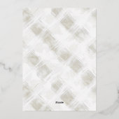 Invitation En Aluminium Chic Cream White Stripes Bridal Shower (Verso)