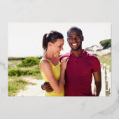 Invitation En Aluminium Chic Elegant Monogram 2 Mariage photo (Verso)