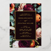 Invitation En Aluminium Chic Eucalyptus Automne Floral (Recto)