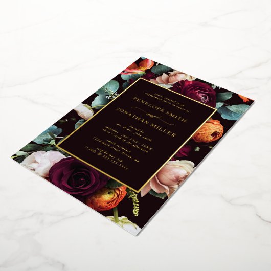 Invitation En Aluminium Chic Eucalyptus Automne Floral (Rotation)