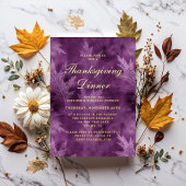 Invitation En Aluminium Chic Fall quitte Thanksgiving Dinner Party Gold