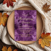 Invitation En Aluminium Chic Fall quitte Thanksgiving Dinner Party Gold