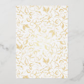Invitation En Aluminium Chic Floral Élégant Or Moderne Anniversaire (Verso)