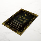 Invitation En Aluminium Chic Gold Champagne Verres Fête (Rotation)
