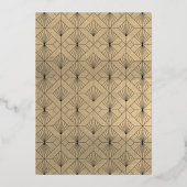 Invitation En Aluminium Chic Gold Citrouille Black Halloween Party (Verso)