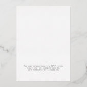 Invitation En Aluminium Chic Magnolia Wreath ROSE OR (Verso)