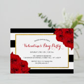Invitation En Aluminium Chic Moderne Luxe Valentine's Day Party Real (Debout devant)