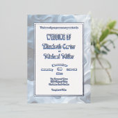 Invitation En Aluminium Chic Moderne Quirky Blue Pastels (Debout devant)