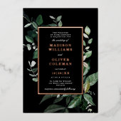 Invitation En Aluminium Chic Moody Botanical Frame Mariage REAL (Recto)