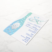 Invitation En Aluminium Chic Stars Moon & Prosecco Fête des mariées célest (Rotation)