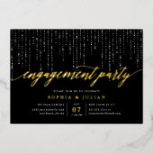 Invitation En Aluminium Chic String Lights (Recto)