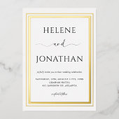 Invitation En Aluminium Chic tendance Calligraphie moderne élégant Mariage (Recto)