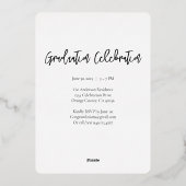 Invitation En Aluminium Chic Wavy Border Bow Photo Party (Verso)