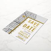 Invitation En Aluminium Chicago Love Locator | Mariage Épargnez la Date (Rotation)