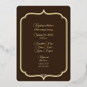Invitation En Aluminium Chisholm Hunting Tartan Or Feuille (Verso)