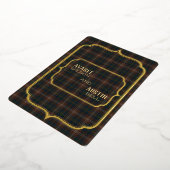 Invitation En Aluminium Chisholm Hunting Tartan Or Feuille (Rotation)