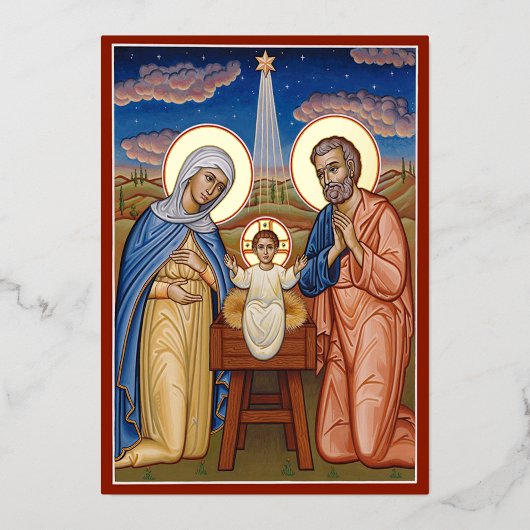 Invitation En Aluminium Christ l'aube nouvelle (Recto)