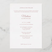 Invitation En Aluminium Christening Forme Botanique Géométrique Initiale (Verso)