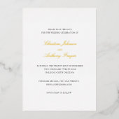 Invitation En Aluminium Christine Elegant Wedding Enregistrer la date (Recto)