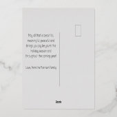 Invitation En Aluminium Christmas Foil Photo Postcard, Foil Postcard (Verso)