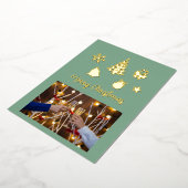 Invitation En Aluminium Christmas Foil Photo Postcard, Foil Postcard (Rotation)
