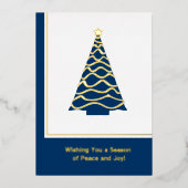 Invitation En Aluminium Christmas Tree Gold Foil Business Holiday Card (Recto)