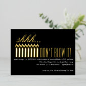 Invitation En Aluminium Chut... NE LE SOUFFLE PAS ! Anniversaire surprise (Debout devant)