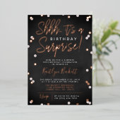 Invitation En Aluminium Chut... Surprise fête d'anniversaire Confetti & Re (Debout devant)