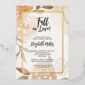 Invitation En Aluminium Chute d'amour Floral Bridal (Recto)
