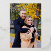 Invitation En Aluminium Chute dorée Terracotta Floral (Verso)