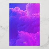 Invitation En Aluminium Ciel envoyé Céleste rose et Baby shower bleu (Verso)