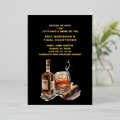 Invitation En Aluminium Cigar Groom Bachelor Party (Debout devant)