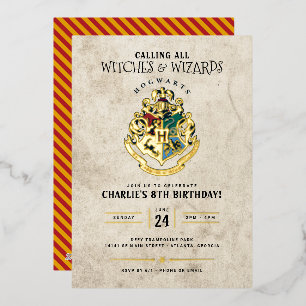 Invitation En Aluminium Cimier de Poudlard Harry Potter Anniversaire