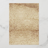 Invitation En Aluminium Cinquante et fabuleuse robe Gold Foil 50e annivers (Verso)