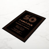 Invitation En Aluminium Cinquante et fabuleux 50e anniversaire de luxe et (Rotation)