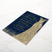 Invitation En Aluminium Cinquante et fabuleux Gold Foil Marine 50e anniver (Rotation)