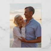 Invitation En Aluminium Cinquantième anniversaire de mariage en écriture t (Verso)