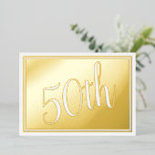 Invitation En Aluminium Cinquantième anniversaire Mariage de l'Invitation (Debout devant)