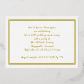 Invitation En Aluminium Cinquantième anniversaire Mariage de l'Invitation (Verso)