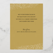 Invitation En Aluminium Circles and Stars on Black Christmas Gold (Verso)