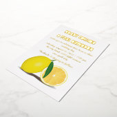 Invitation En Aluminium Citron frais, nature et or (Rotation)