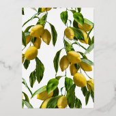Invitation En Aluminium Citron frais, nature et or (Verso)
