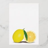 Invitation En Aluminium Citron frais, nature et or (Verso)