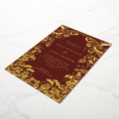 Invitation En Aluminium Citrouille Frame Mariage de automne Bourgogne & Go (Rotation)