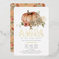 Citrouille orange et Baby shower Dahlia blanc