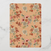 Invitation En Aluminium Citrouille orange et Baby shower Dahlia blanc (Verso)