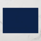 Invitation En Aluminium Classe 2024 Marine Blue and Silver Foil (Verso)