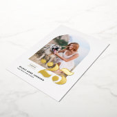 Invitation En Aluminium Classe de 2025 Arch Photo Graduation Gold (Rotation)